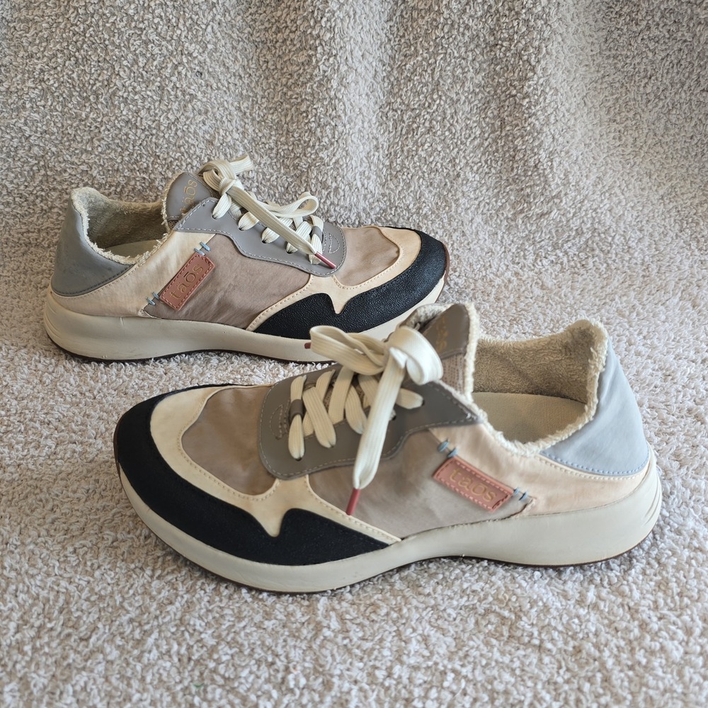 Taos Women's Direction Collapsible Heel Sneakers Grey/cloud Multi Size 7